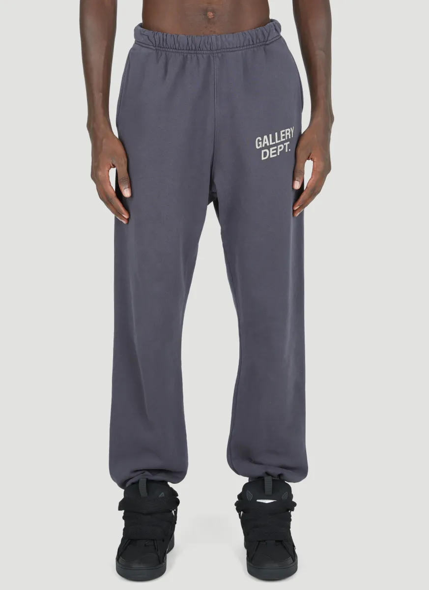 English Logo Print Track Pants