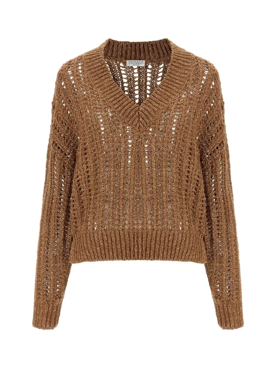 Women rib Sweater R. brown