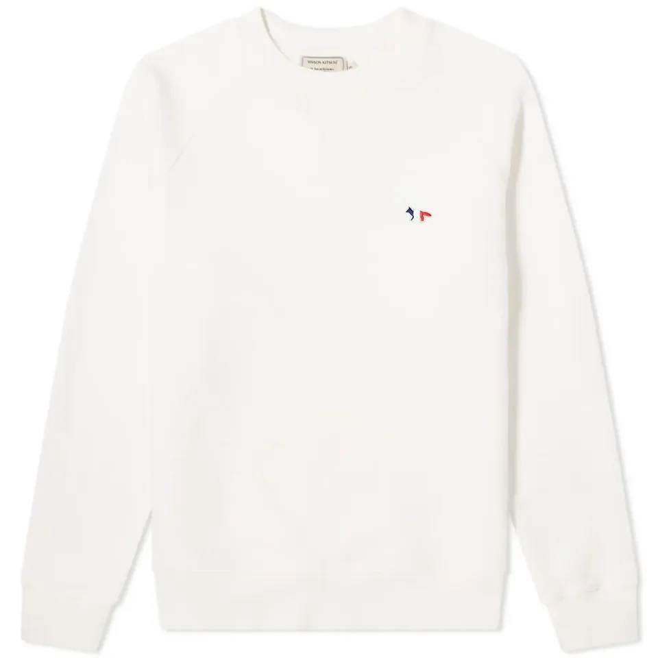 Maison Kitsuné Tricolor Fox Patch Clean Crew Sweat