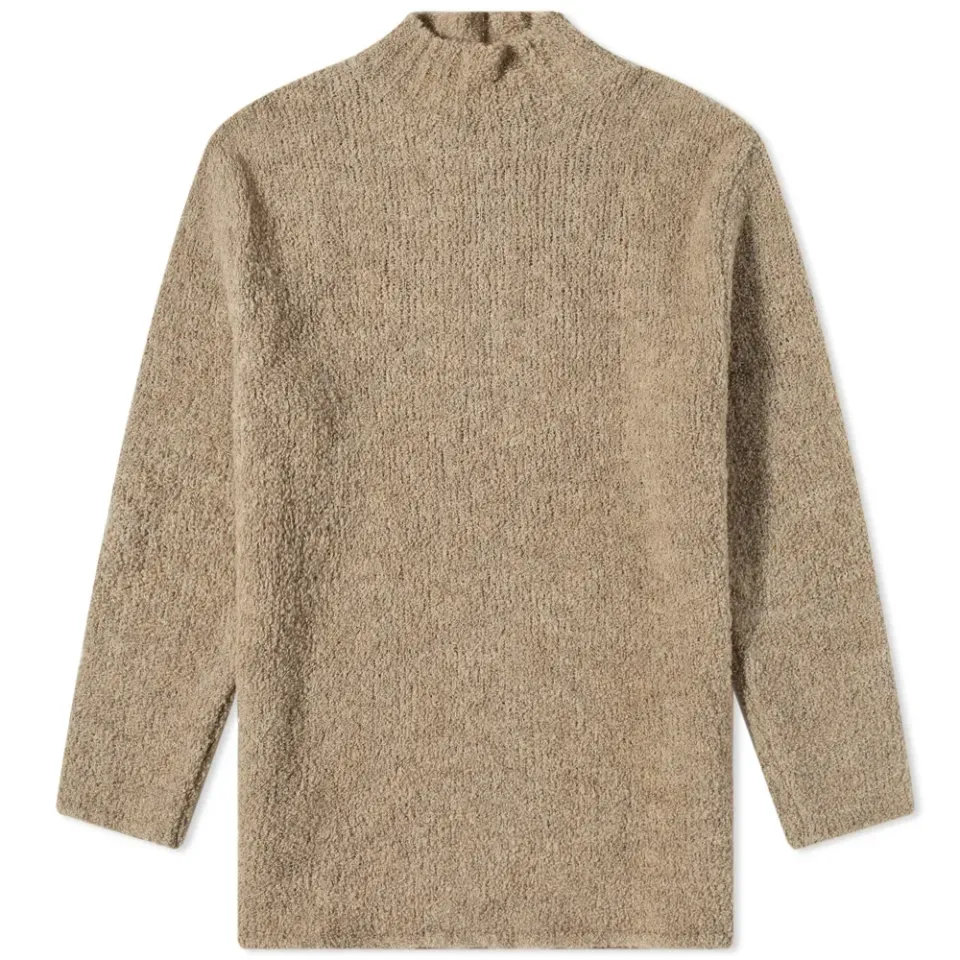 Organic Wool Funnel Neck Knit