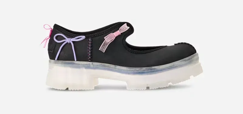 Areum Mary Jane for Women, Leather/Polyester/Cotton