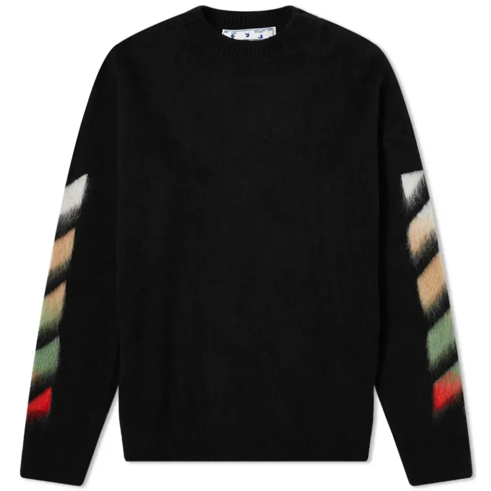 Diagonal Brushed Crew Knit