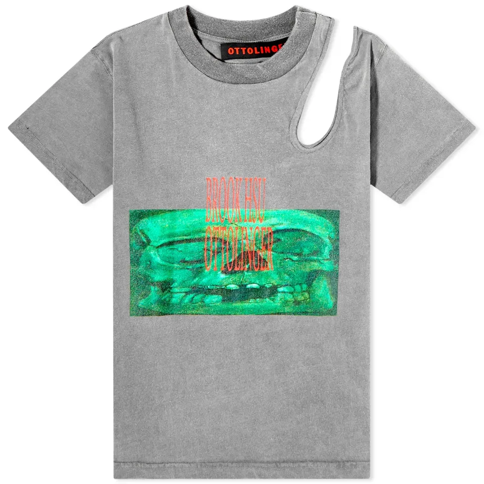 Cut-out Shrunken T-Shirt