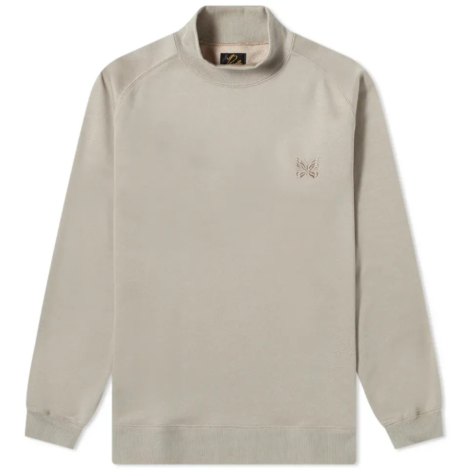 Jersey Mock Neck Long Sleeve T-Shirt