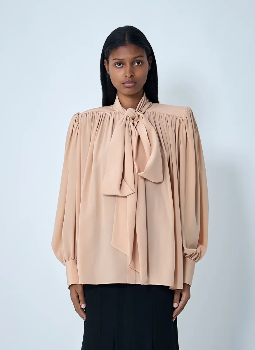 Oversized Gathered Blouse