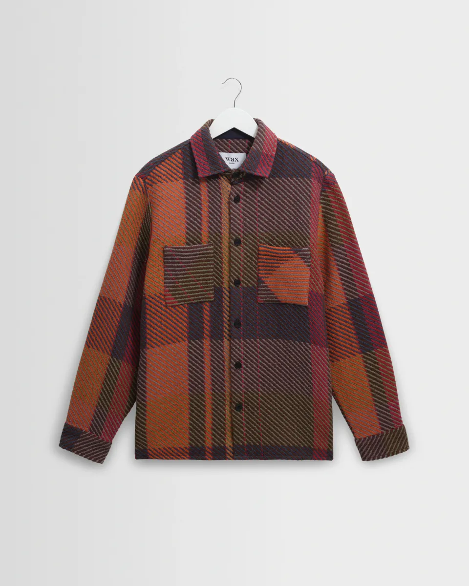 Whiting - Orange and Multicolour Tempo Check Overshirt