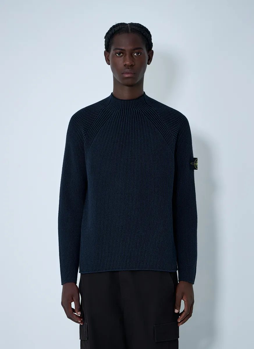 Rib Logo Patch Sweater