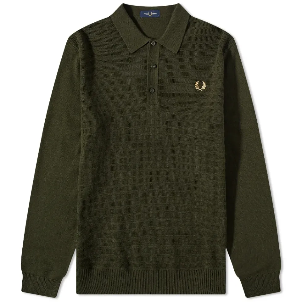 Chevron Long Sleeve Polo