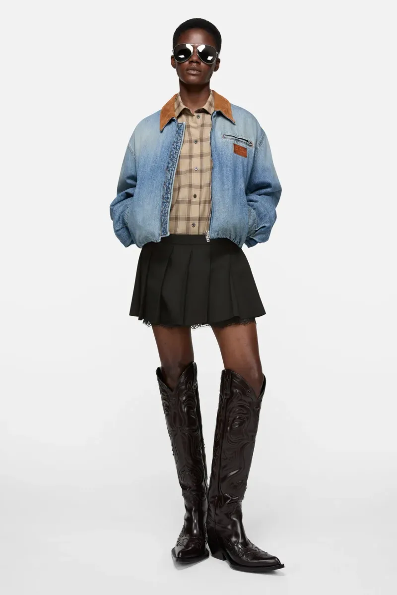 Mini pleated skirt