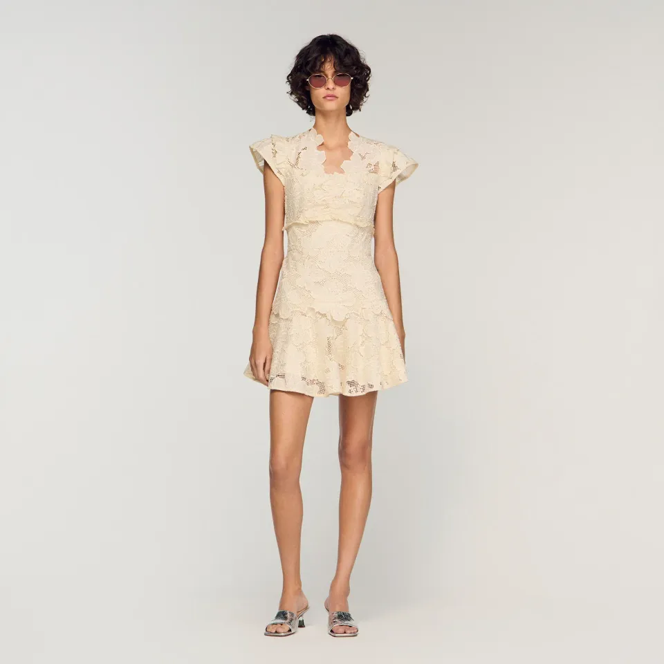 Short guipure dress