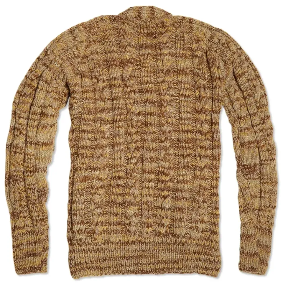 Mix Fisherman V-Neck Cardigan