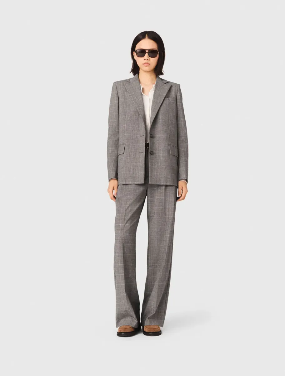 Checked suit jacket