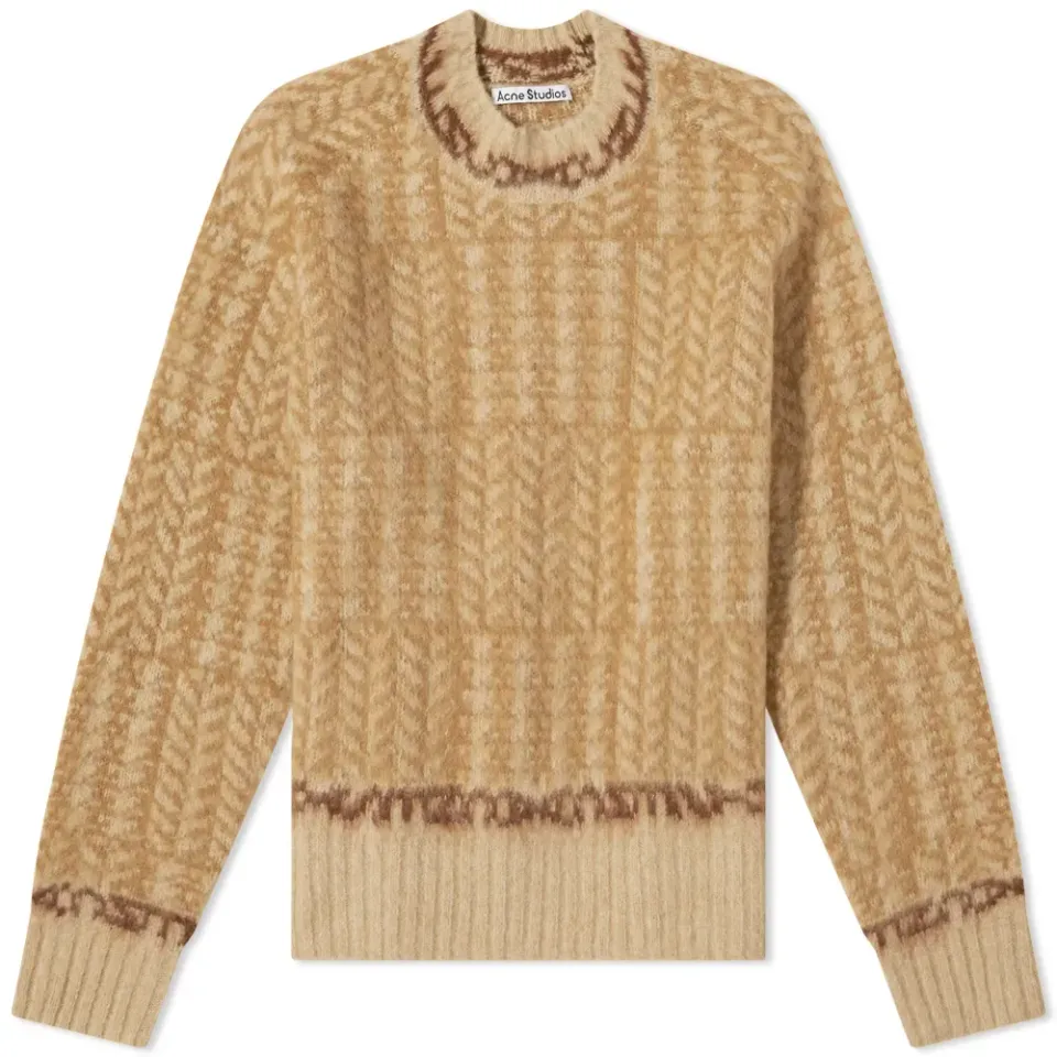 Kowhai Two Tone Jacquard Crew Knit