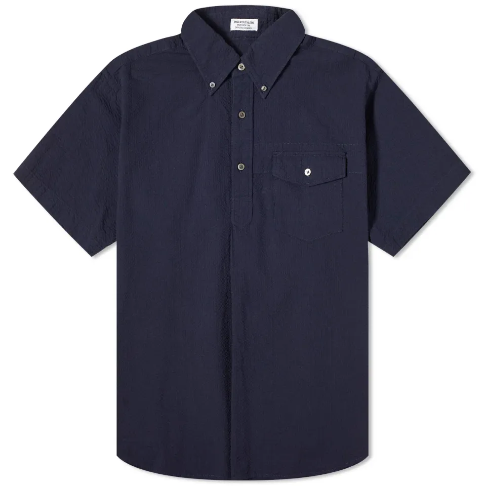Popover Button Down Short Sleeve Shirt