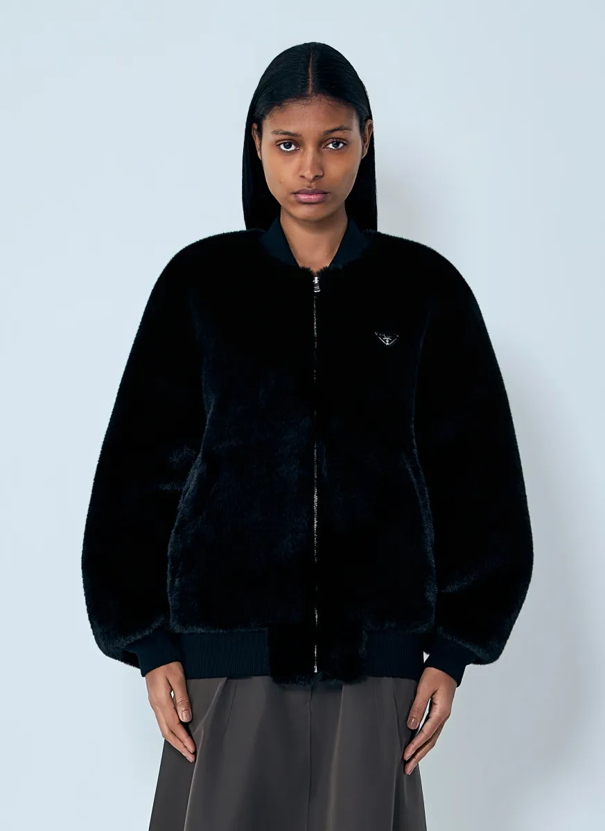 Faux Fur Reversible Bomber Jacket