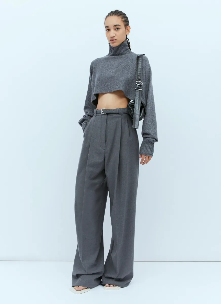 Oversized Stretch Wool Tailored Pants