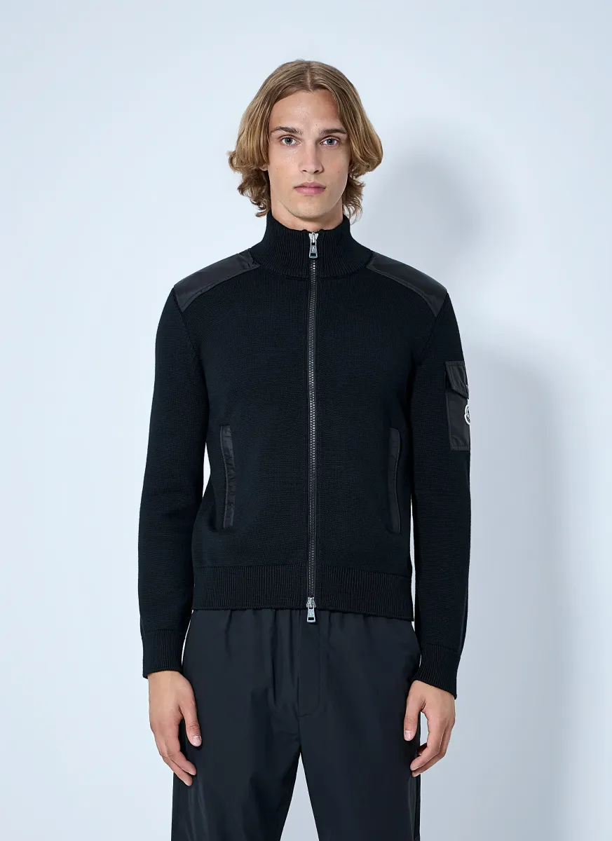Zip-Up High-Neck Sweater