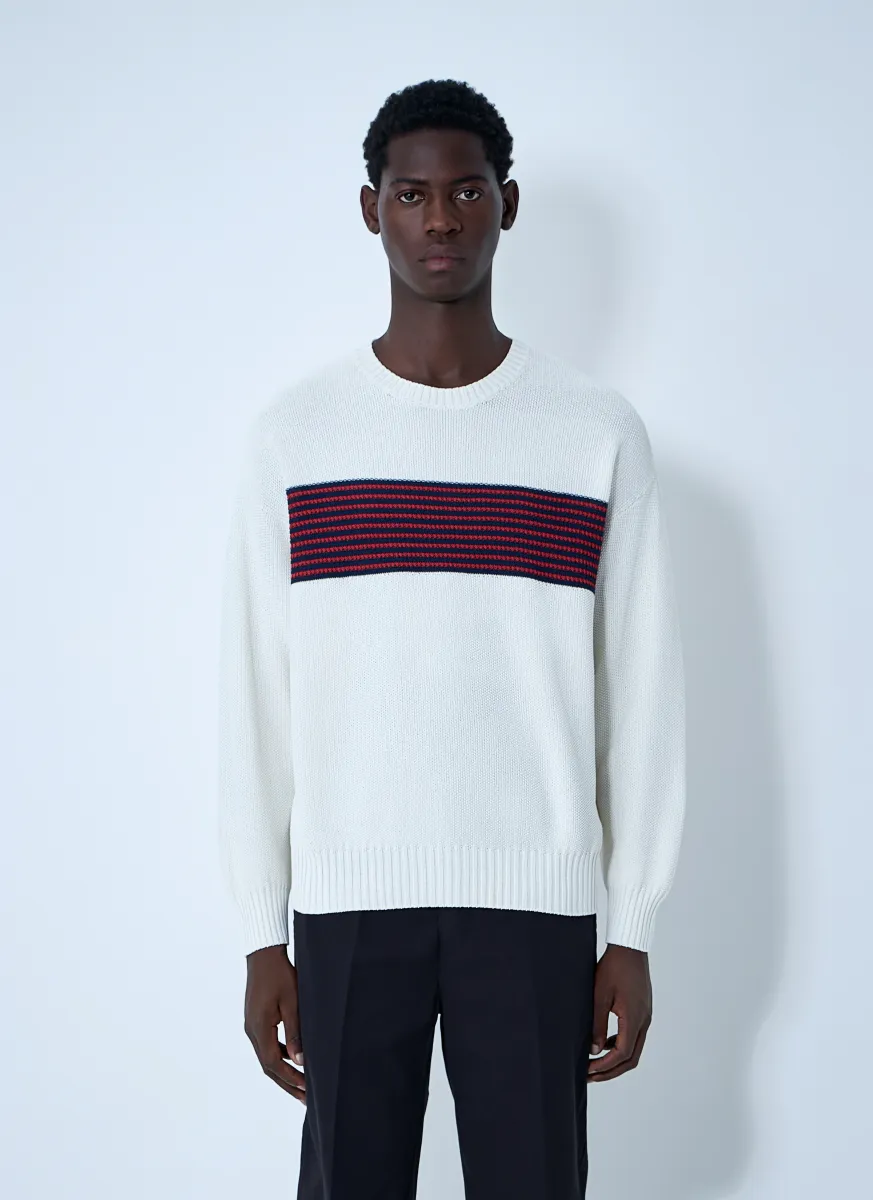 Cotton-And-Silk-Blend Sweater