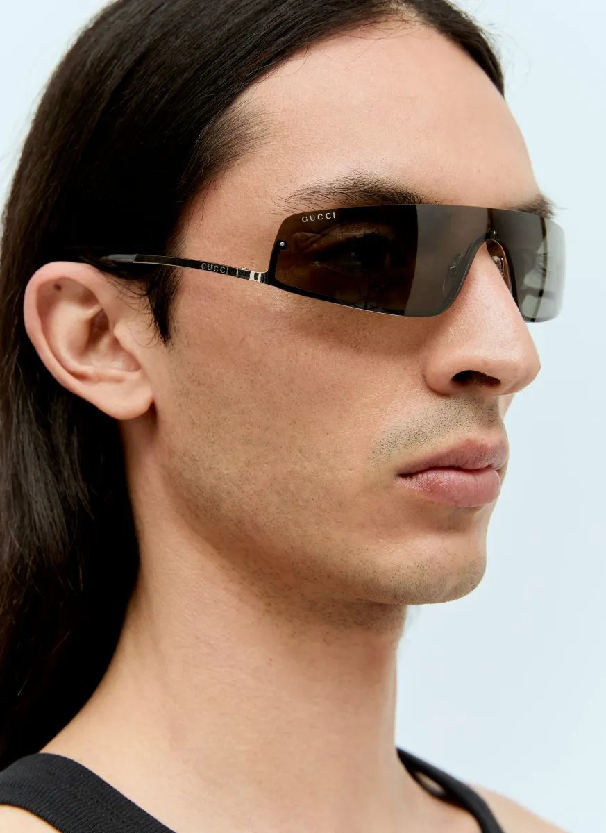 Mask-Shaped Frame Sunglasses