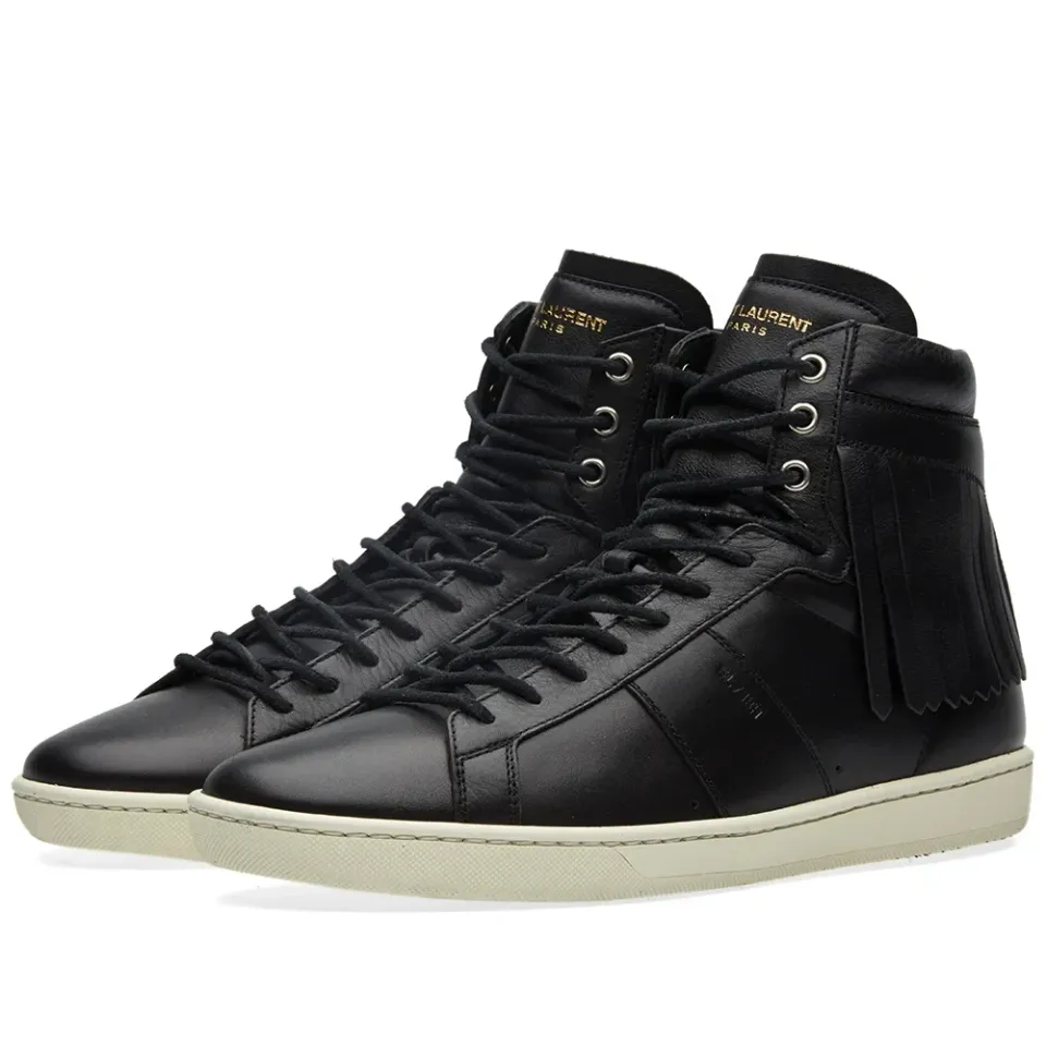Fringe Leather High Top Sneaker