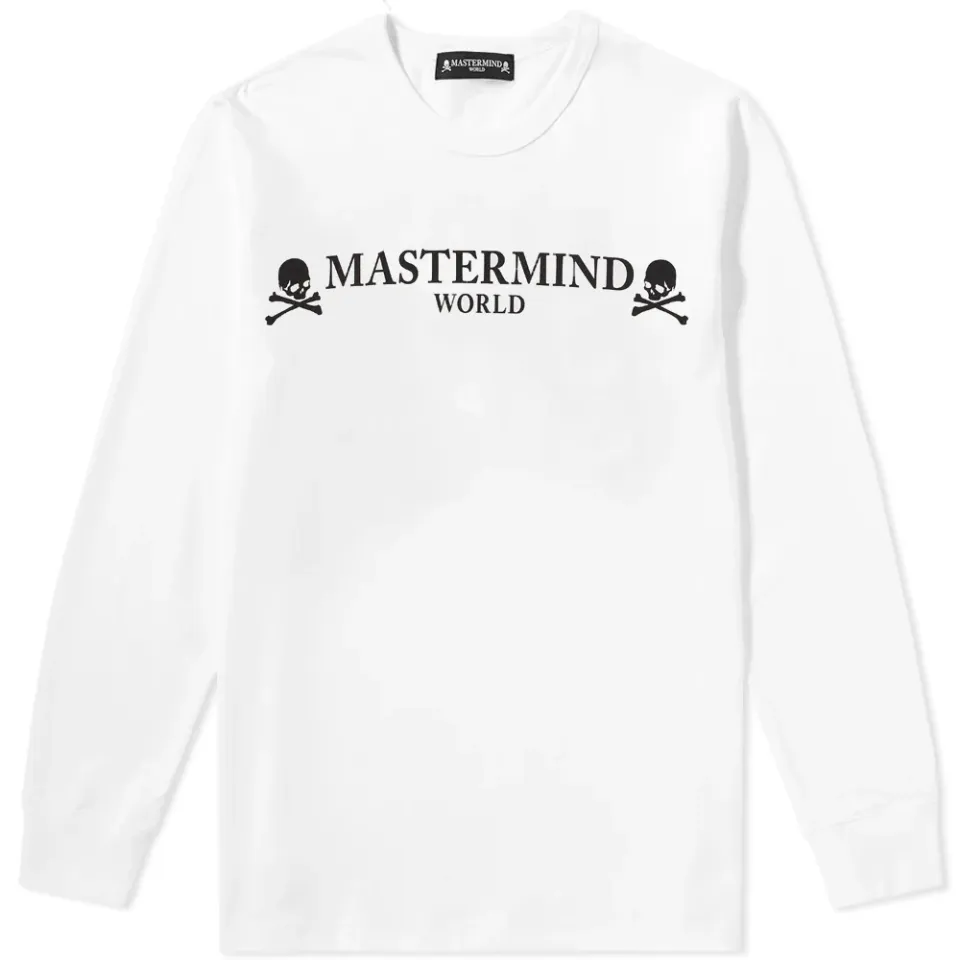 Long Sleeve Grosgrain Tape Skull Logo Tee