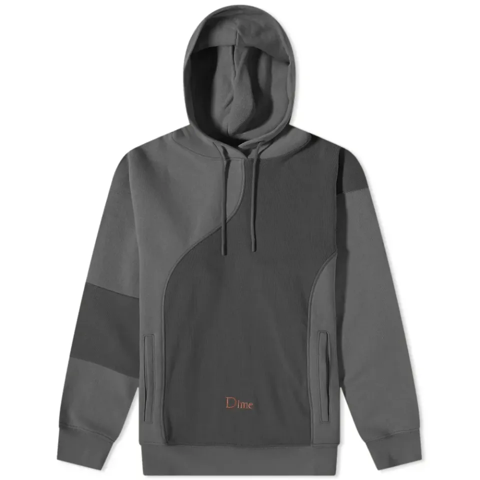 Ribbed Panel Hoodie
