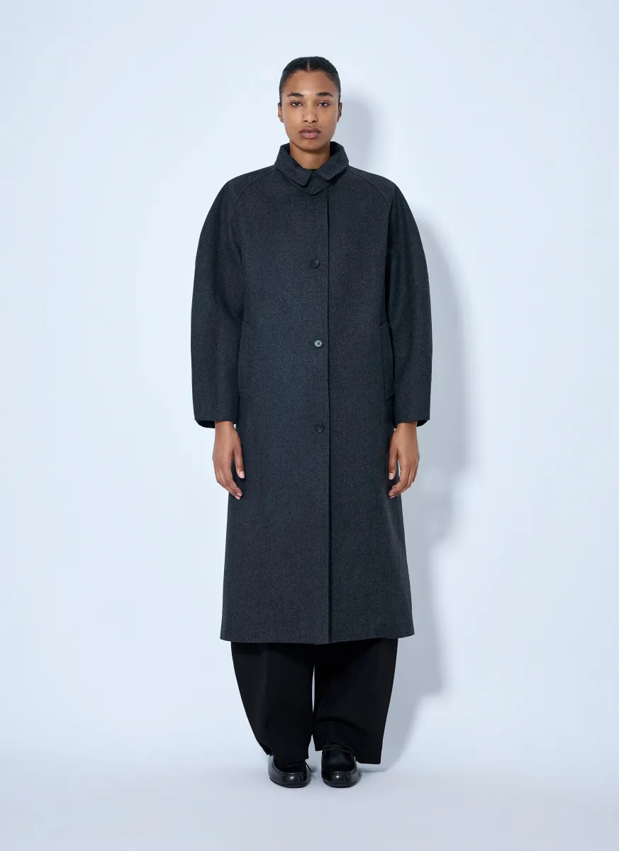 Single-Breasted Wool Coat