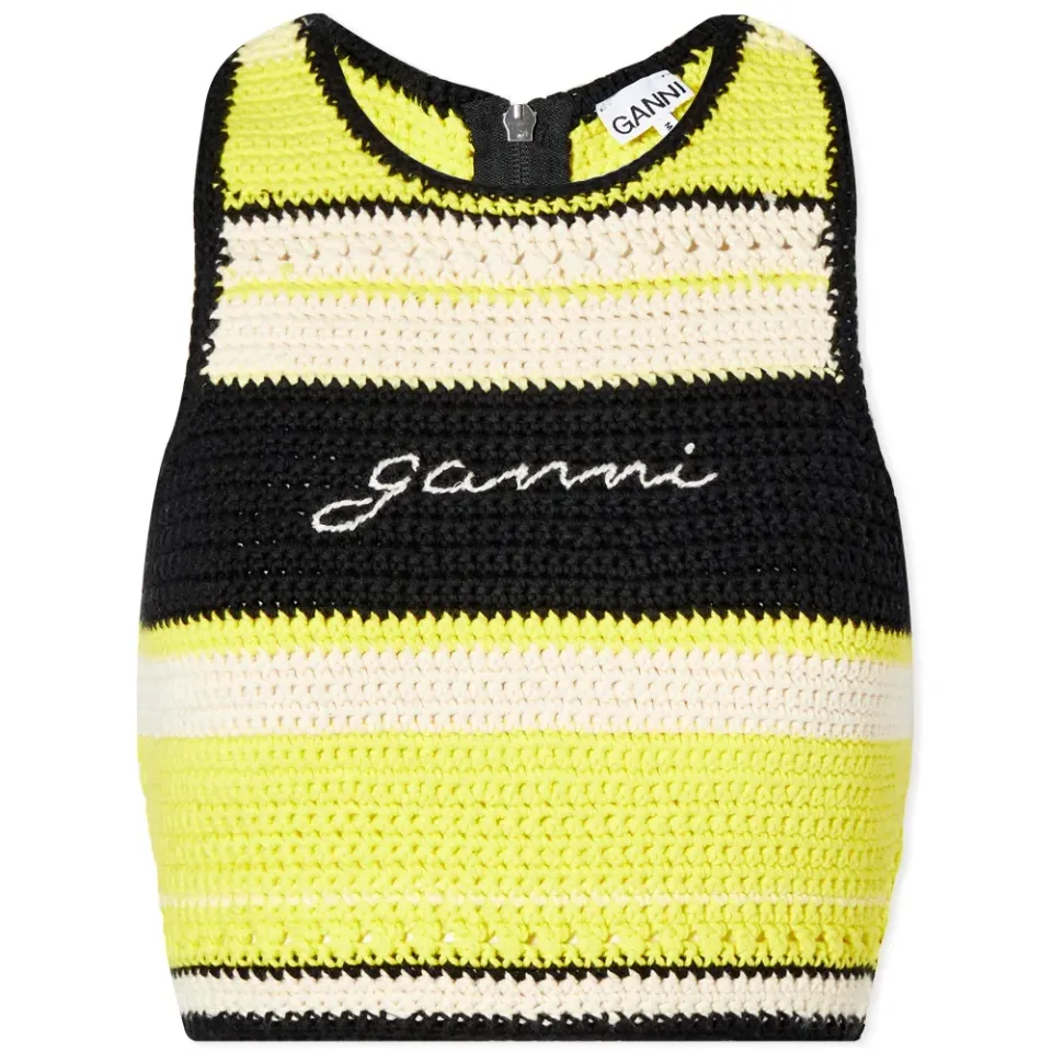 Logo Crochet Racerback Bikini Top