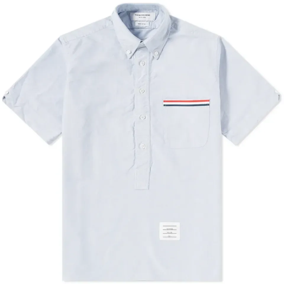 Stripe Pocket Popover Oxford Shirt