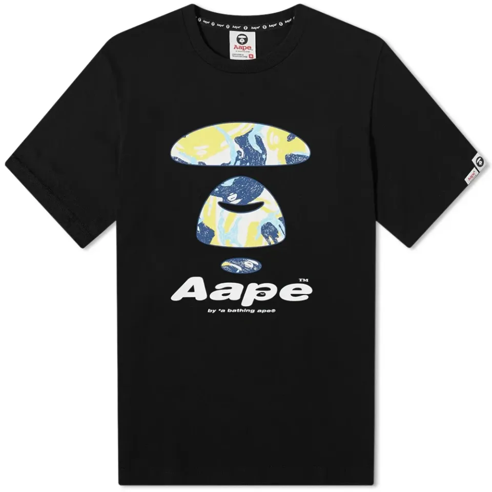 AAPE Yellow Camo AAPE Face T-Shirt