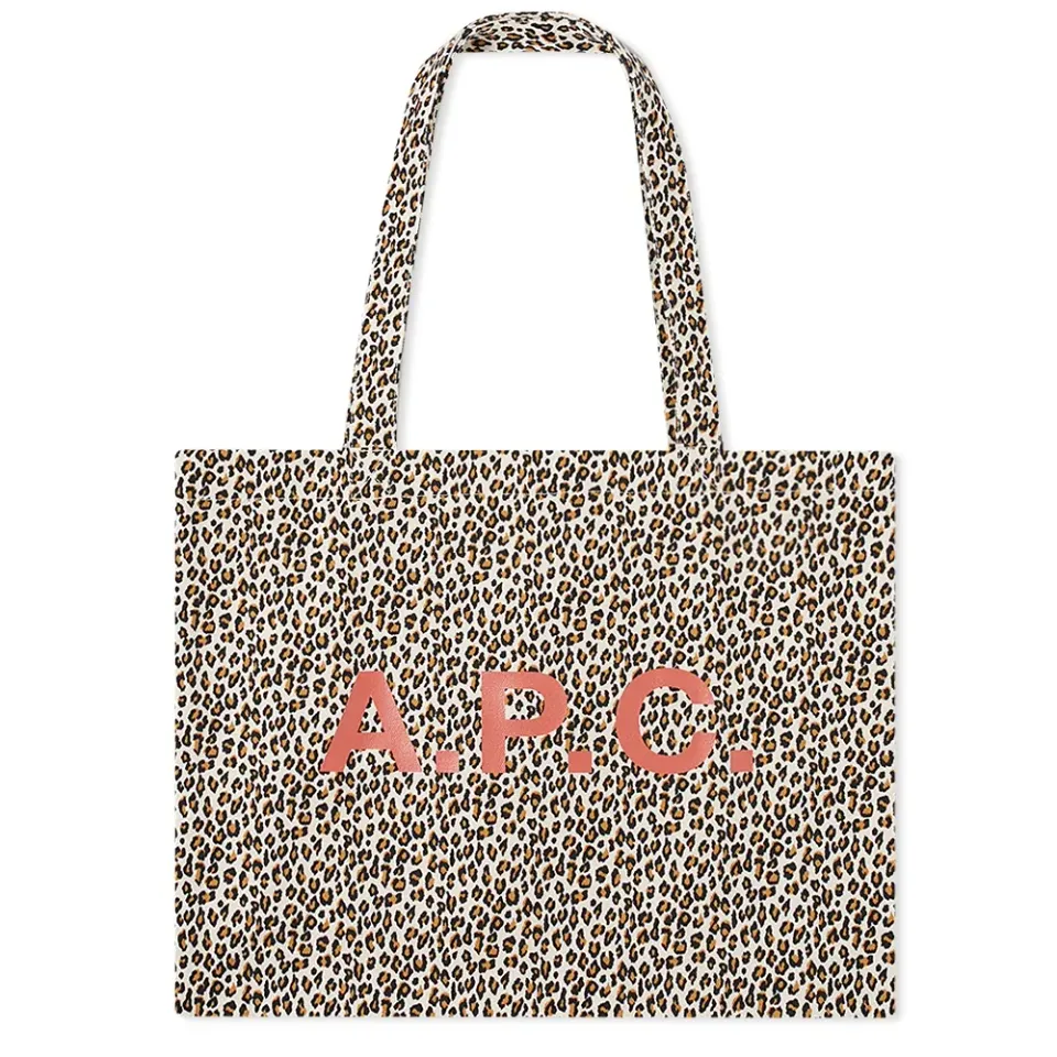 A.P.C Diane Leopard Print Shopping Bag