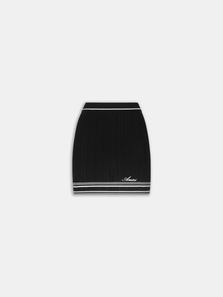 WOMEN - WOMEN'S SCRIPT KNIT MINI SKIRT - Black