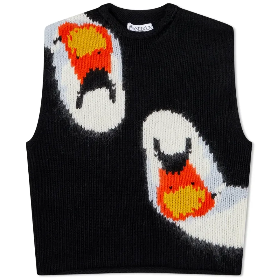 Swan Embroidered Tank Vest