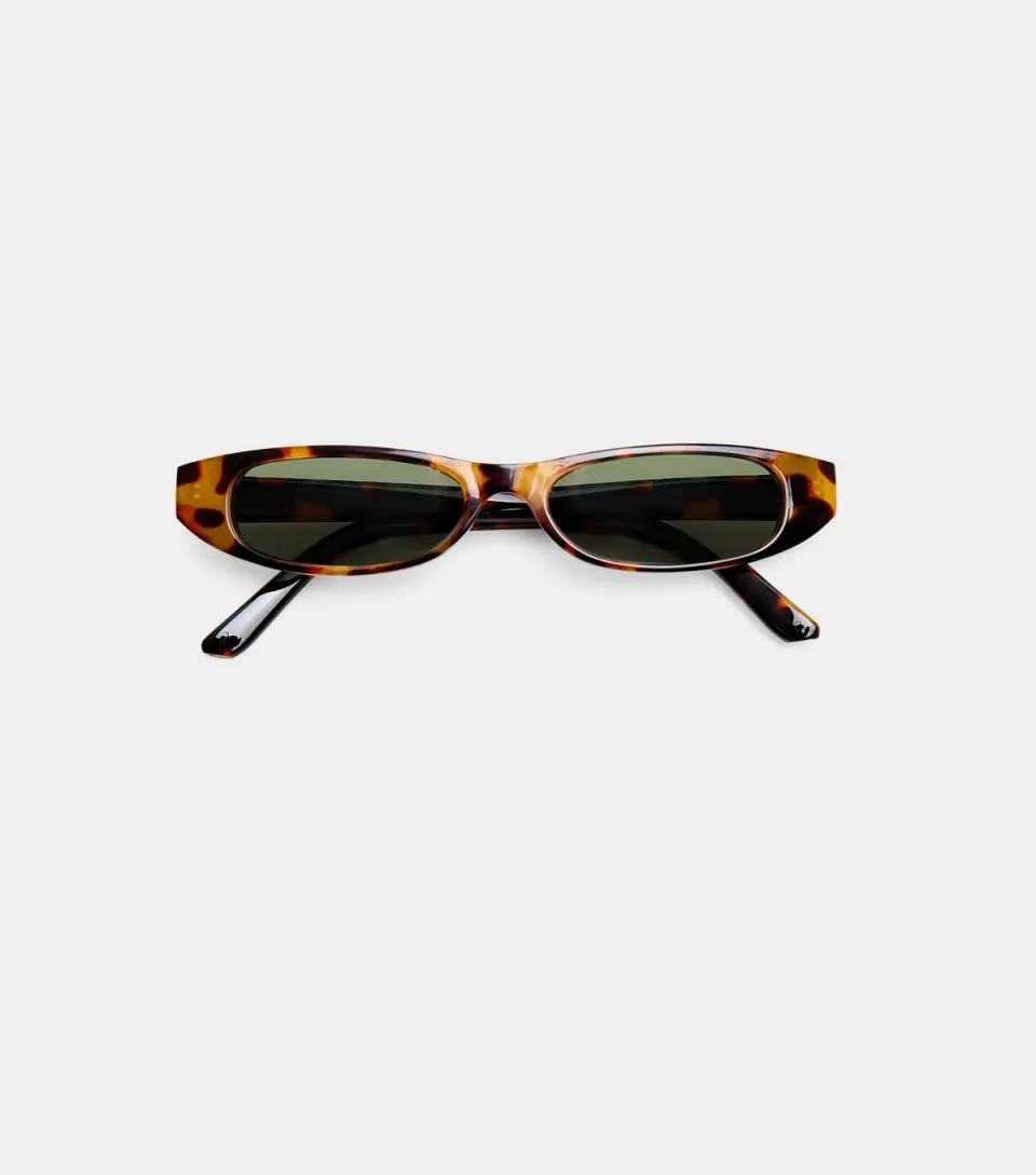 Brown Tortoiseshell Effect Rectangle Sunglasses