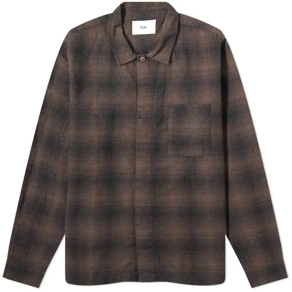 Checked Patch Shirt