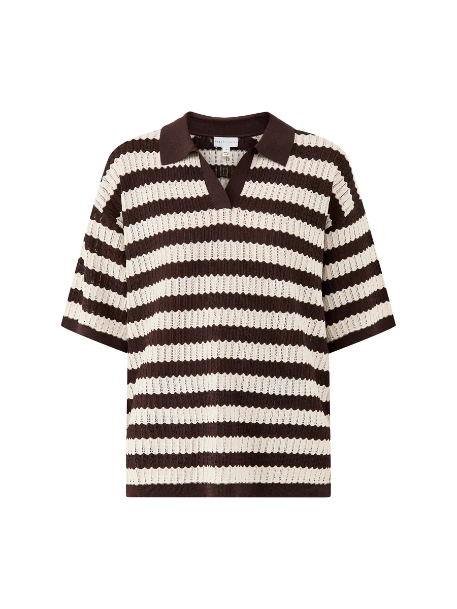 Venezia Stripe Polo Top
