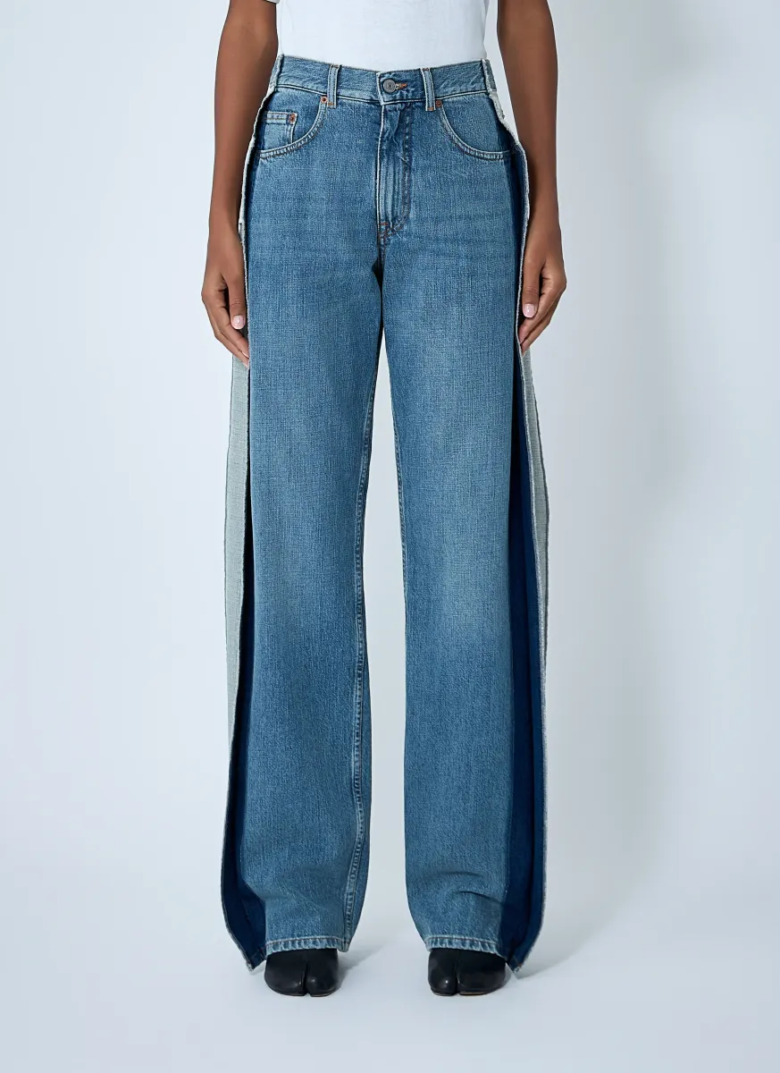 Contrast Panel Jeans