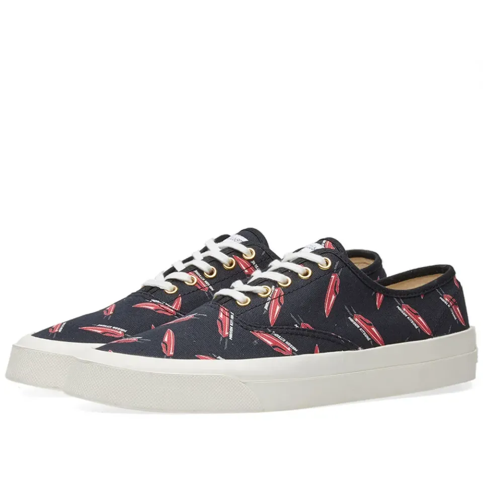 Maison Kitsuné All-Over Speedboat Laced Sneaker
