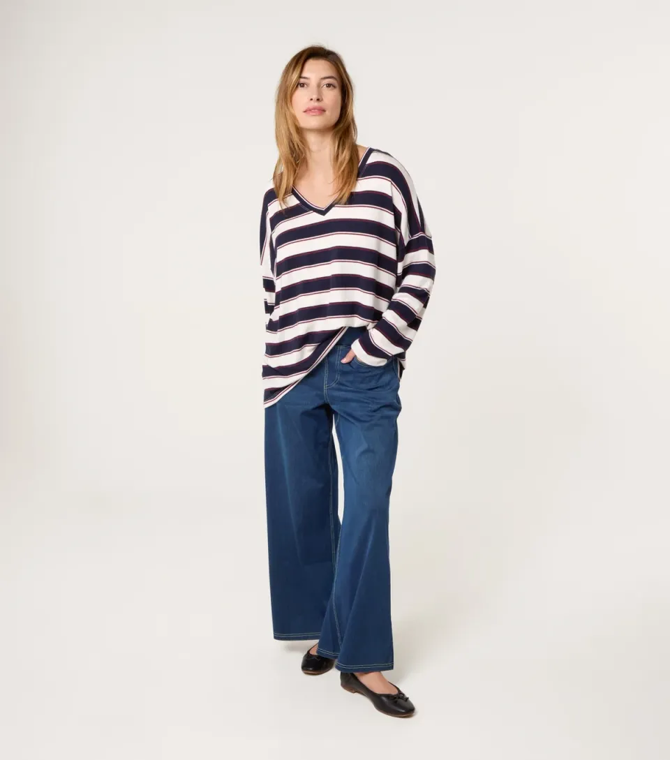 Women's Blue Super Wide Leg Jeans