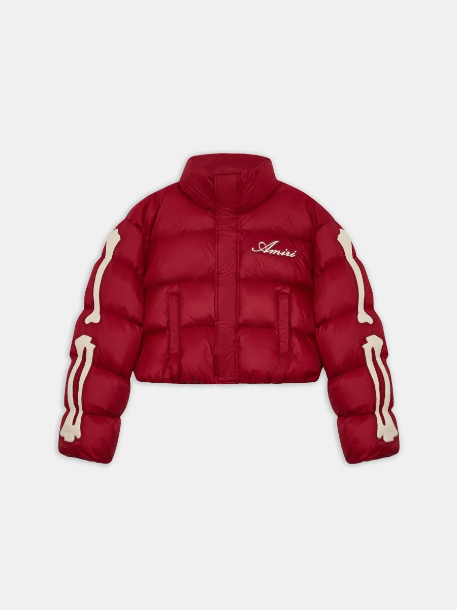 WOMEN - WOMEN'S BONES CROPPED DOWN JACKET - Deep Red