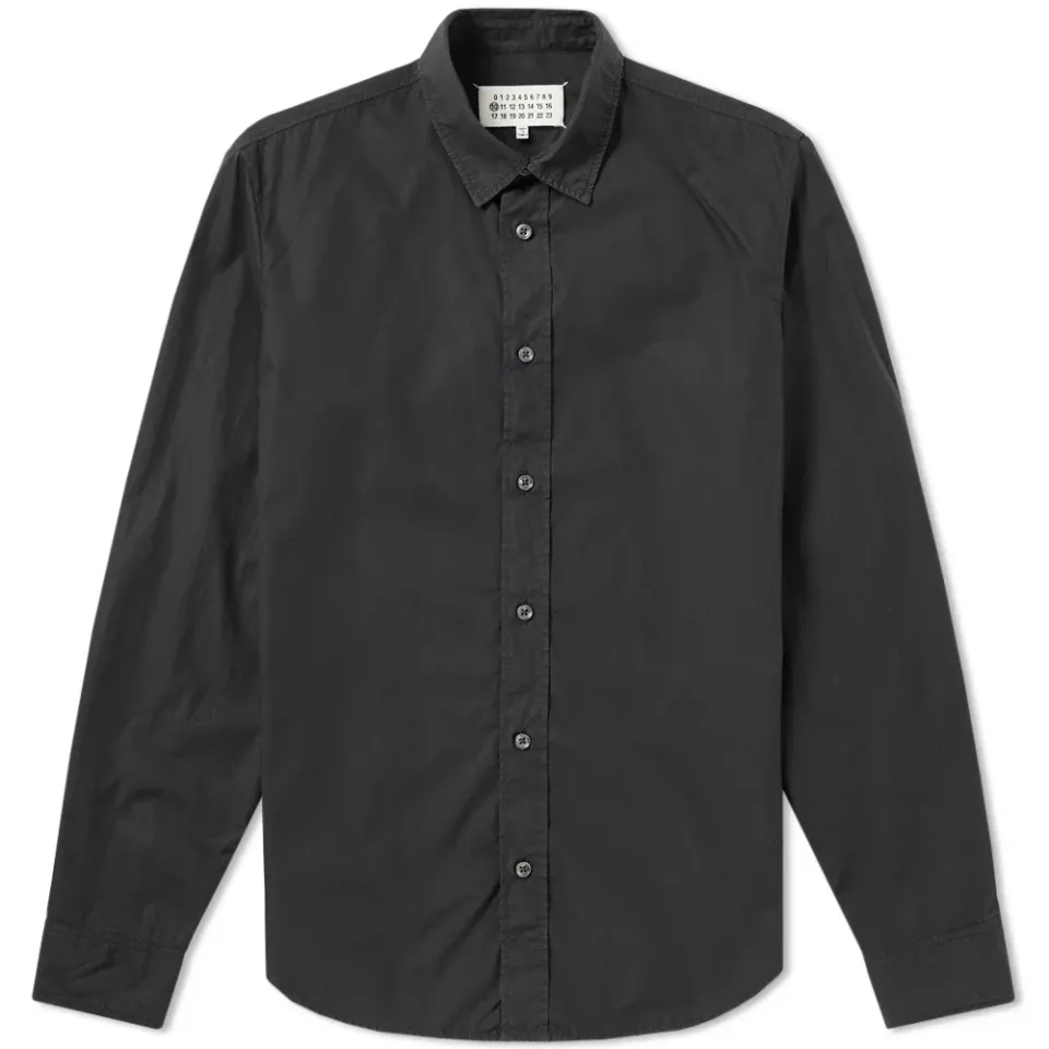 10 Garment Dyed Slim Fit Poplin Shirt