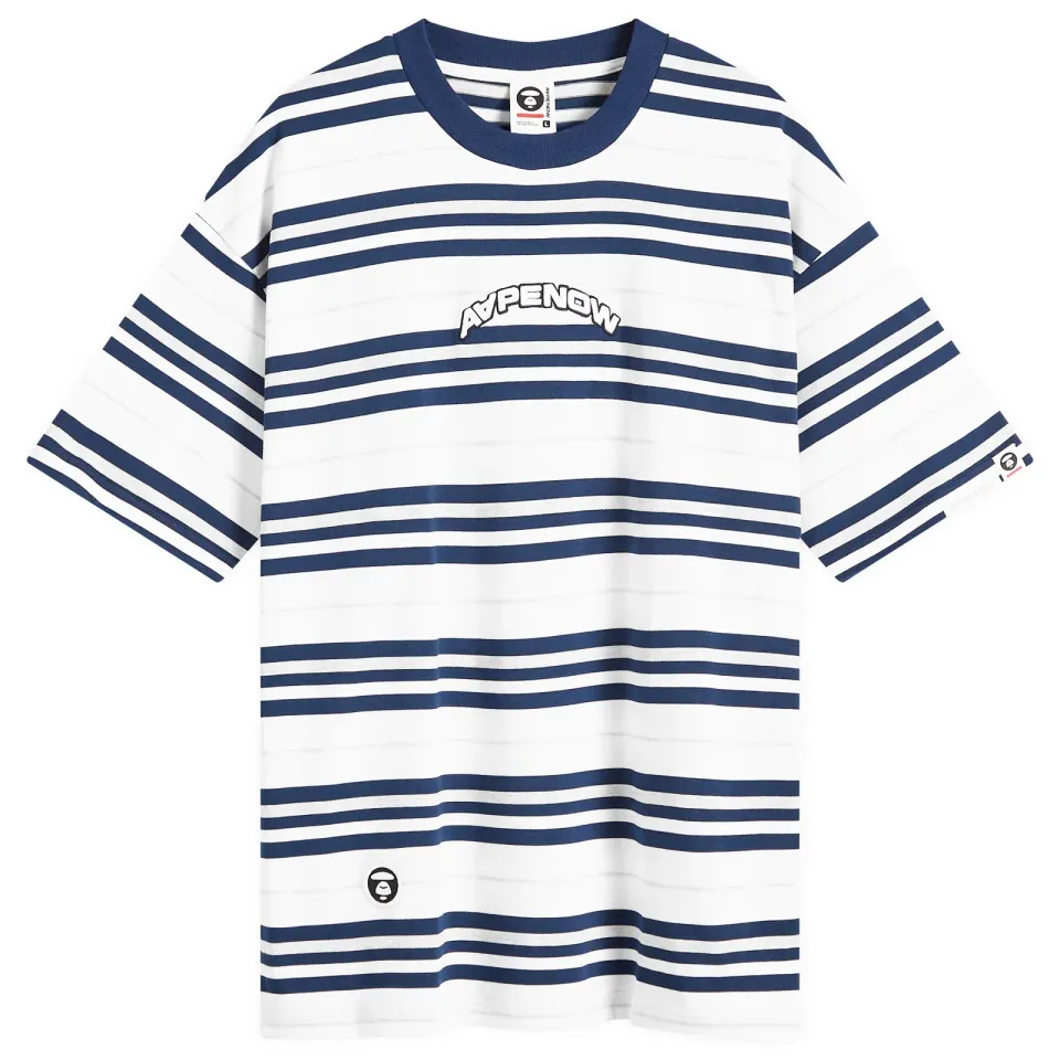AAPE Stripe Crew Neck T-Shirt