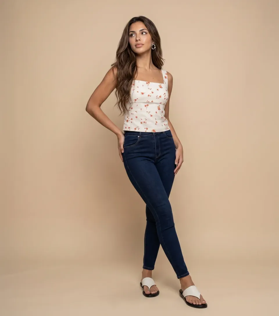 Women's Mid Blue Skinny Jeans