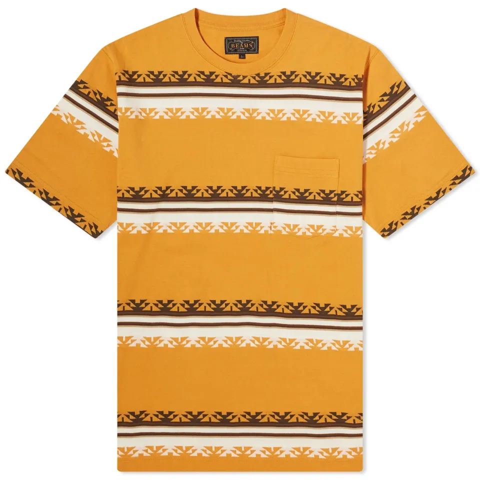 Jacquard Stripe Pocket T-Shirt