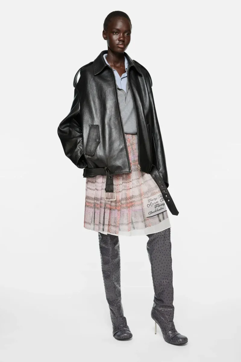 Leather biker jacket