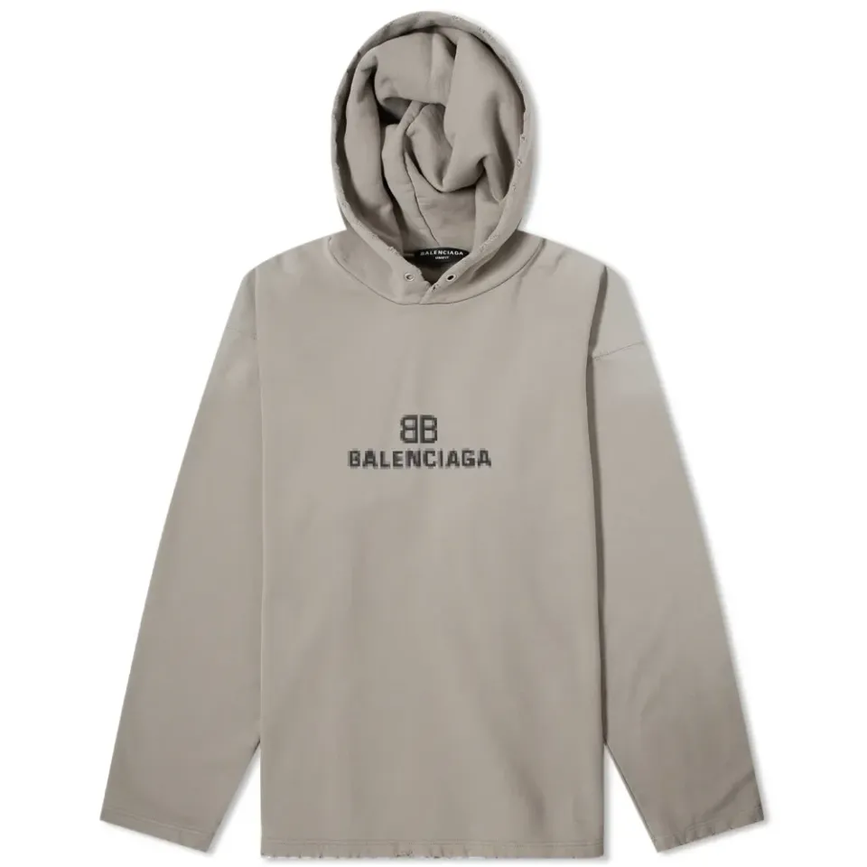 Pixelated Logo Popover Hoodie