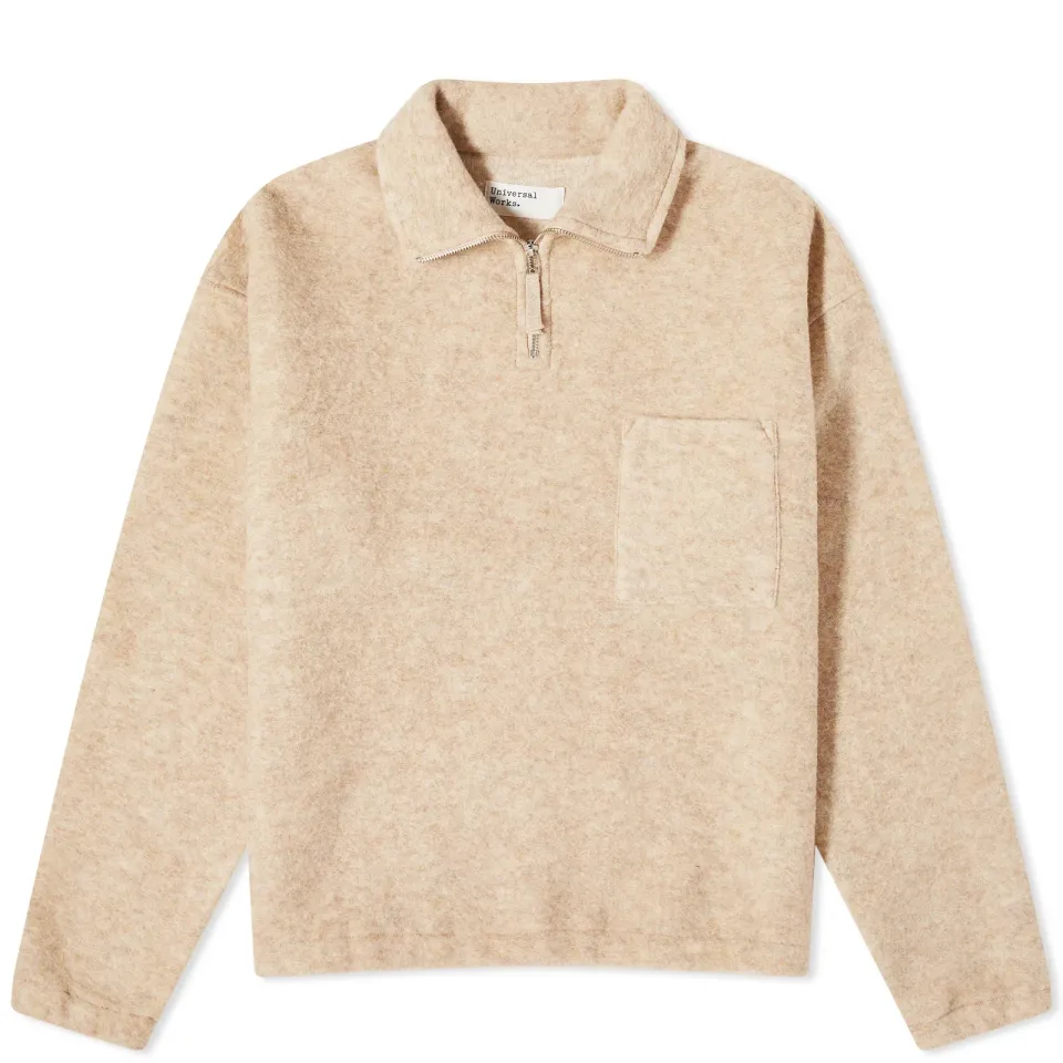 Wool Fleece Ramsay Quarter Zip Sweat