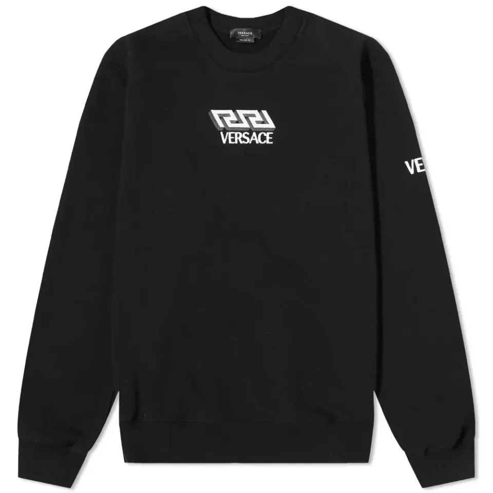 Geometric Logo Raglan Crew Sweat