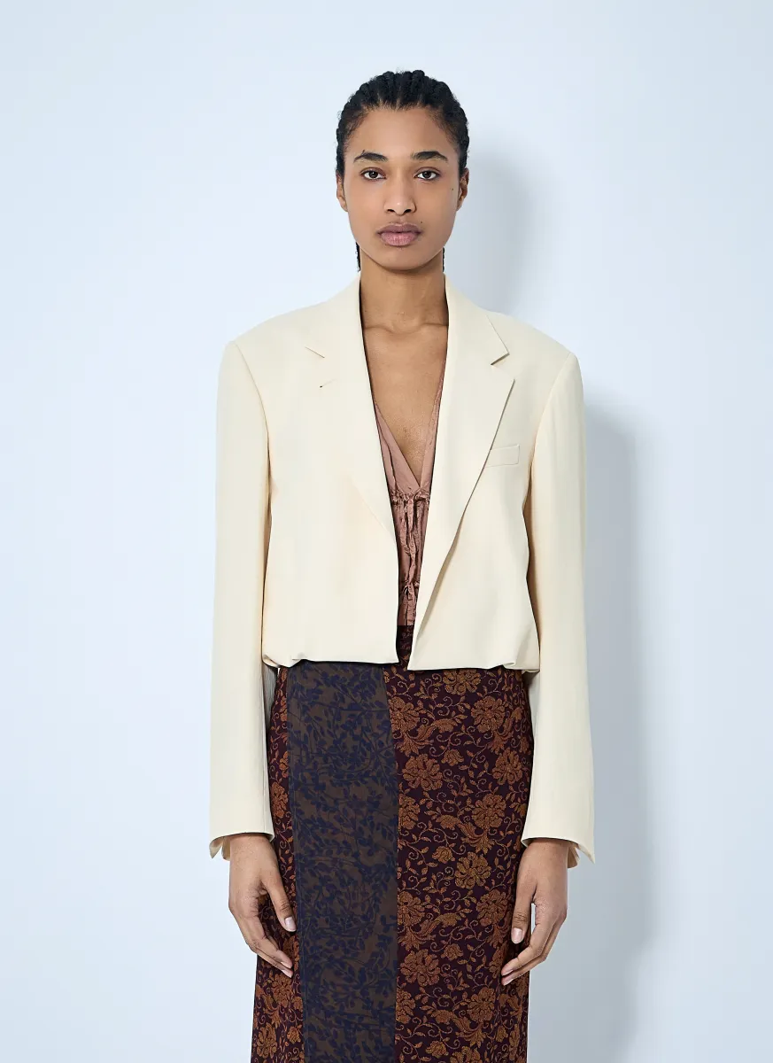 Crop Single-Breasted Blazer