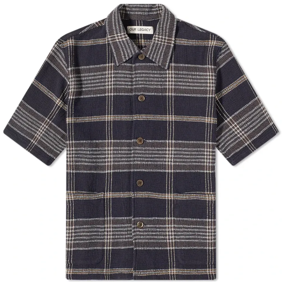 Short Sleeve Elder Checked Shirt